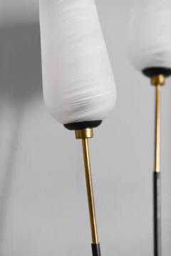  Stilnovo Stilnovo floor lamp from the 70s made of metal brass and satin glass - 3485144