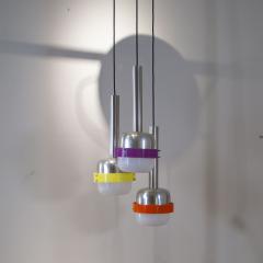  Stilnovo Stilnovo pendant 3 colored elements from the 60 s  - 3990179