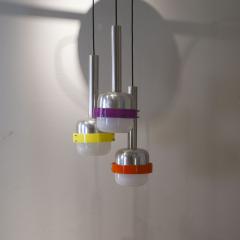  Stilnovo Stilnovo pendant 3 colored elements from the 60 s  - 3990180