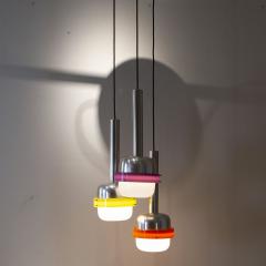  Stilnovo Stilnovo pendant 3 colored elements from the 60 s  - 3990181