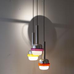 Stilnovo Stilnovo pendant 3 colored elements from the 60 s  - 3990186