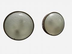  Stilnovo Stilnovo sconces or ceiling lights textured glass and brass Italy circa 1960s - 4450831