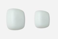  Stilnovo Stilnovo style Italian opaline glass sconces set of 2 - 4159361