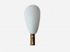  Stilnovo Stilnovo style sconces in opaline glass and brass set of 2 Italy circa 1960s - 4562218