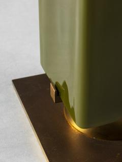  Stilnovo Stilnovo table lamp mod 8083 in colored glass and brass Italy 1960s - 4247917