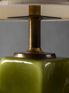  Stilnovo Stilnovo table lamp mod 8083 in colored glass and brass Italy 1960s - 4247919