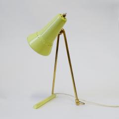  Stilnovo Stilnovo yellow and brass table lamp Italy 1950s - 3495943