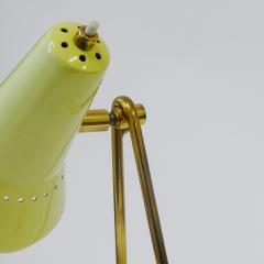  Stilnovo Stilnovo yellow and brass table lamp Italy 1950s - 3495951