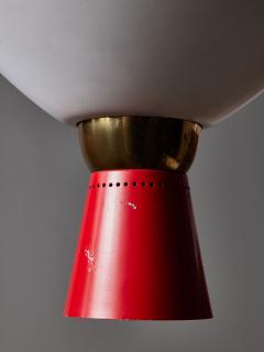  Stilnovo White and Red Stilnovo Suspension in Metal and Brass - 2852337