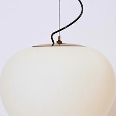  Stilnovo Wire Suspended Opaline Ceiling Pendant by Stilnovo Italy c 1955 - 1795716