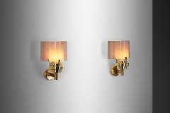  Stockmann Orno Brass and Acrylic Glass Wall Lamps by Stockmann Orno Finland 1960s - 3213423