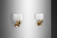  Stockmann Orno Brass and Acrylic Glass Wall Lamps by Stockmann Orno Finland 1960s - 3213424