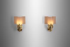  Stockmann Orno Brass and Acrylic Glass Wall Lamps by Stockmann Orno Finland 1960s - 3213425