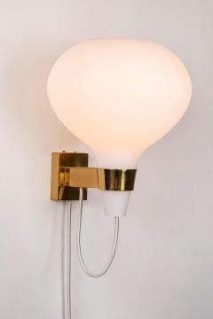  Stockmann Orno Large 1950s Lisa Johansson Pape Bulbo Glass and Brass Wall Lamp for Orno - 2072764