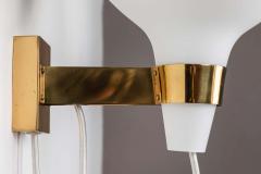  Stockmann Orno Large 1950s Lisa Johansson Pape Bulbo Glass and Brass Wall Lamp for Orno - 2072767