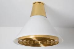  Stockmann Orno Large 1950s Lisa Johansson Pape Model 71 127 Glass Brass Ceiling Lamp - 2448683