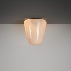  Stockmann Orno Model 70 013 Stockmann Orno Opal Glass Flush Mount Finland ca 1950s - 3917762