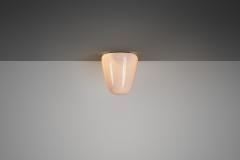  Stockmann Orno Model 70 013 Stockmann Orno Opal Glass Flush Mount Finland ca 1950s - 3917763