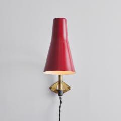  Stockmann Orno Pair of 1950s Lisa Johansson Pape Red Adjustable Wall Lights for Stockmann Orno - 2726489