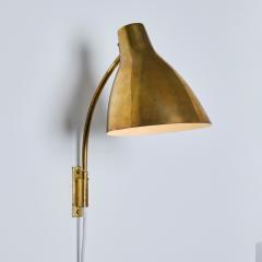  Stockmann Orno Pair of Large 1950s Lisa Johansson Pape 3055 Brass Wall Lamps for Stockmann - 4000821