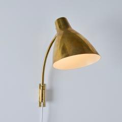  Stockmann Orno Pair of Large 1950s Lisa Johansson Pape 3055 Brass Wall Lamps for Stockmann - 4000822