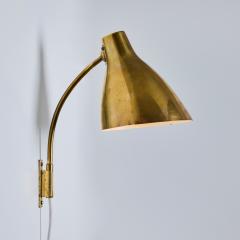  Stockmann Orno Pair of Large 1950s Lisa Johansson Pape 3055 Brass Wall Lamps for Stockmann - 4000827