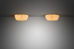  Stockmann Orno Pair of Lisa Johansson Pape 1017 Ceiling Lights Finland ca 1950s - 4301520
