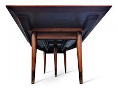  Stow Davis Furniture Co 10 Conference or Dining Table by Giacomo Buzzitta for Stow Davis Walnut Brass - 3059651