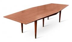  Stow Davis Furniture Co 10 Conference or Dining Table by Giacomo Buzzitta for Stow Davis Walnut Brass - 3059674