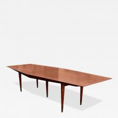  Stow Davis Furniture Co 10 Conference or Dining Table by Giacomo Buzzitta for Stow Davis Walnut Brass - 3064700