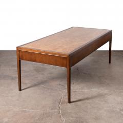  Stow Davis Furniture Co 1960s Stow Davis Walnut and Olive Burl Executive Diplomat s Desk - 4805208