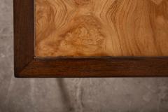  Stow Davis Furniture Co 1960s Stow Davis Walnut and Olive Burl Executive Diplomat s Desk - 4805217