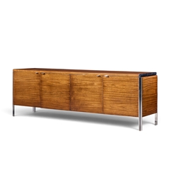  Stow Davis Furniture Co Alexis Yermakov for Stow Davis Electra Series Walnut and Chrome Credenza - 4717469