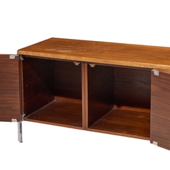  Stow Davis Furniture Co Alexis Yermakov for Stow Davis Electra Series Walnut and Chrome Credenza - 4717474