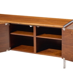  Stow Davis Furniture Co Alexis Yermakov for Stow Davis Electra Series Walnut and Chrome Credenza - 4717476