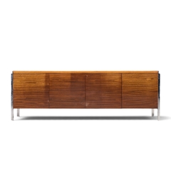  Stow Davis Furniture Co Alexis Yermakov for Stow Davis Electra Series Walnut and Chrome Credenza - 4717477