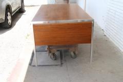  Stow Davis Furniture Co Mid Century Modern Walnut and Aluminium Desk by Alexis Yermakov for Stow Davis - 3211668