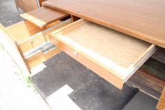  Stow Davis Furniture Co Mid Century Modern Walnut and Aluminium Desk by Alexis Yermakov for Stow Davis - 3211670