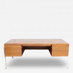  Stow Davis Furniture Co Mid Century Modern Walnut and Aluminium Desk by Alexis Yermakov for Stow Davis - 3216765