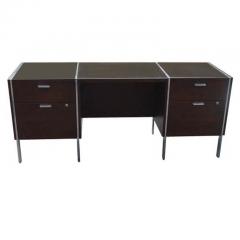  Stow Davis Furniture Co Stow Davis Dark Walnut Knee Hole Credenza Desk - 2795229