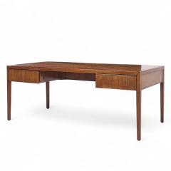  Stow Davis Furniture Co Stow Davis Mid Century Burlwood and Walnut Executive Desk - 4232692