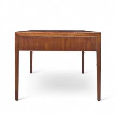  Stow Davis Furniture Co Stow Davis Mid Century Burlwood and Walnut Executive Desk - 4232695
