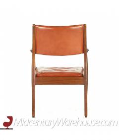  Stow Davis Furniture Co Stow Davis Mid Century Walnut and Brass Lounge Chair - 3128012