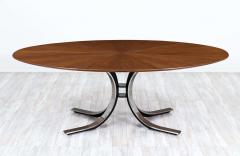  Stow Davis Furniture Co Stow Davis Starburst Walnut Steel Dining Table Desk - 2265353