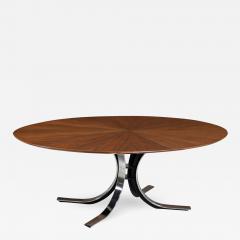  Stow Davis Furniture Co Stow Davis Starburst Walnut Steel Dining Table Desk - 2266799