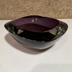  Strombergshyttan 1960s Strombergshyttan Sweden Sommerso Art Glass Dish in Amethyst - 2748468