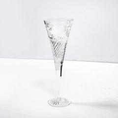  Stuart Glass Company Set of 60 Modernist Etched Crystal Glasses by Stuart with Neoclassical Detailing - 4037704