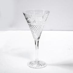  Stuart Glass Company Set of 60 Modernist Etched Crystal Glasses by Stuart with Neoclassical Detailing - 4037718