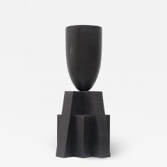  Studio Arno Declercq ARNO DECLERCQ LARGE BABEL VASE BLACK BELGIAN OAK - 2072284