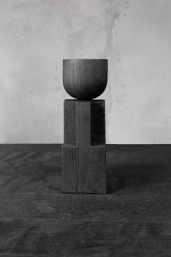  Studio Arno Declercq Arno DeClercq Blackened Iroko Wood Goblet Bowl - 1068868